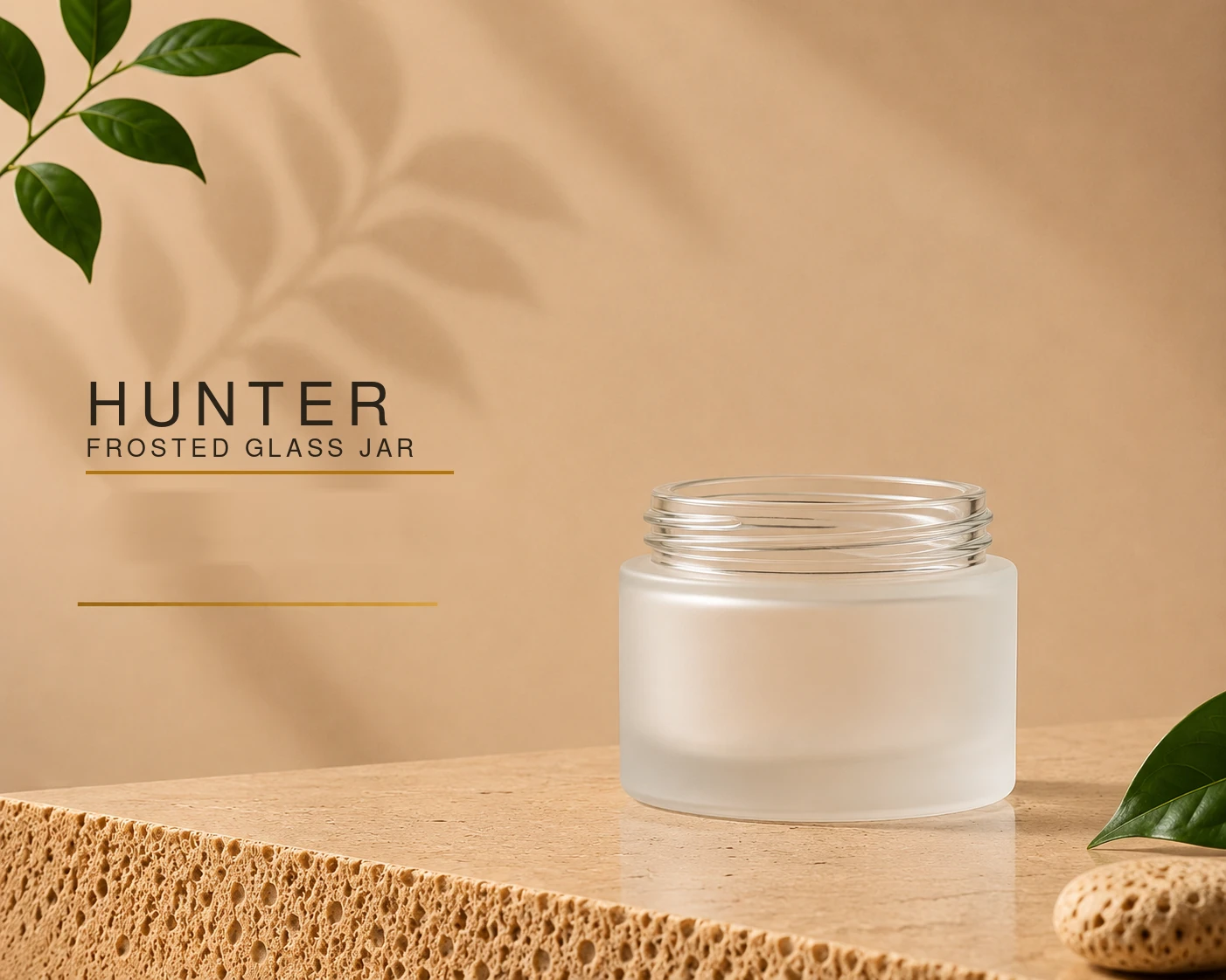 Hunter Glass Jar - Frosted