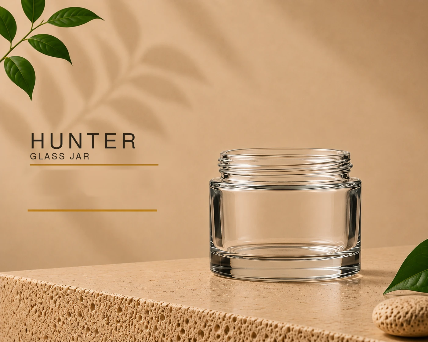 Hunter Glass Jar