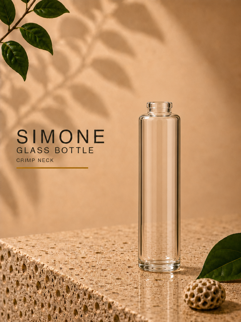 Simone Glass Bottle - Crimp Neck