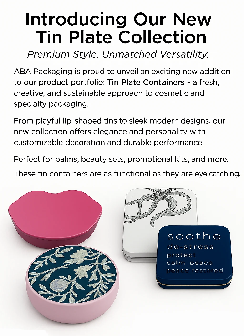 Introducing the new Tin Plate Collection from ABA Packaging